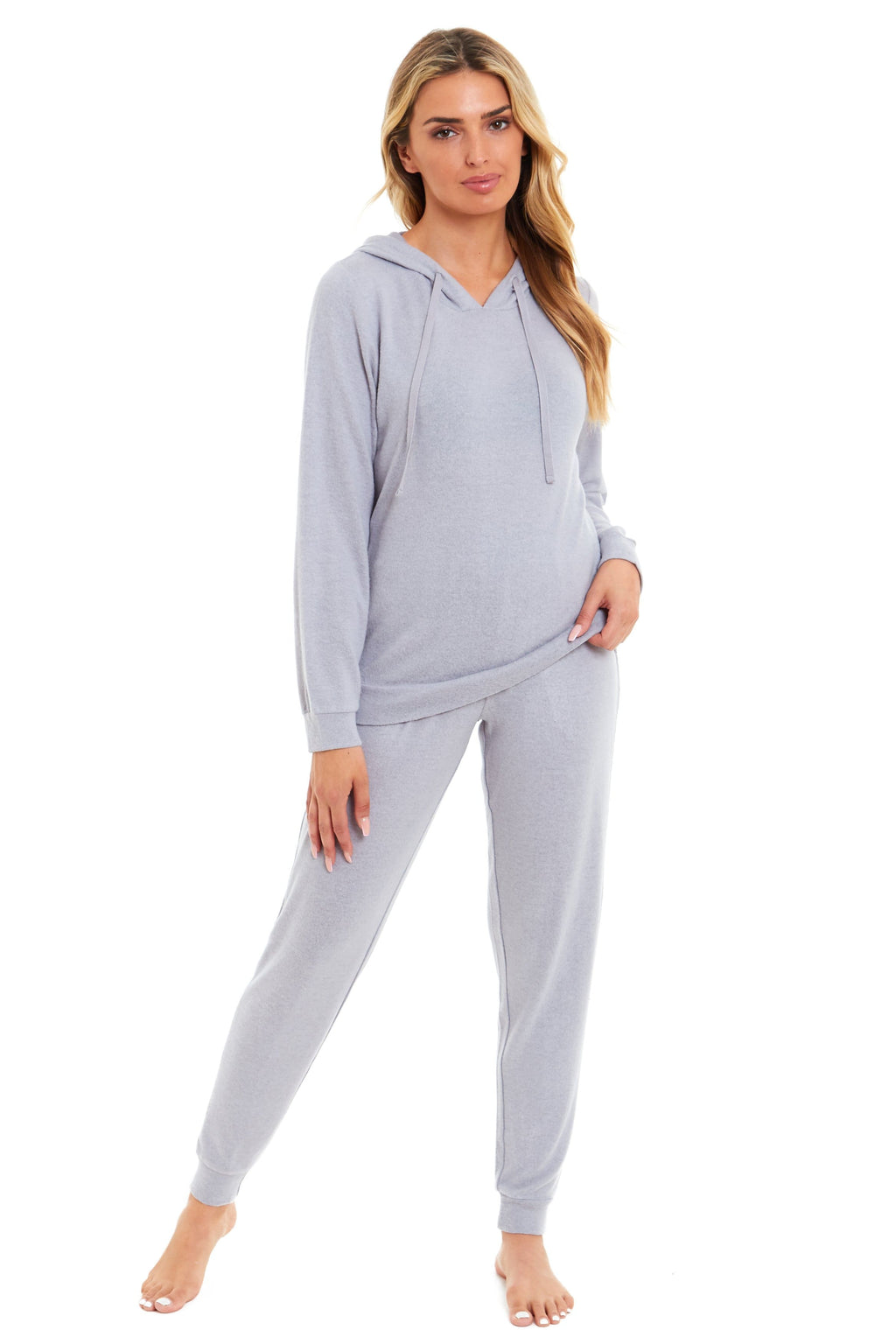 OLIVIA ROCCO Women's Hooded Pyjama Set – Soft Brushed Loungewear UK 8-22