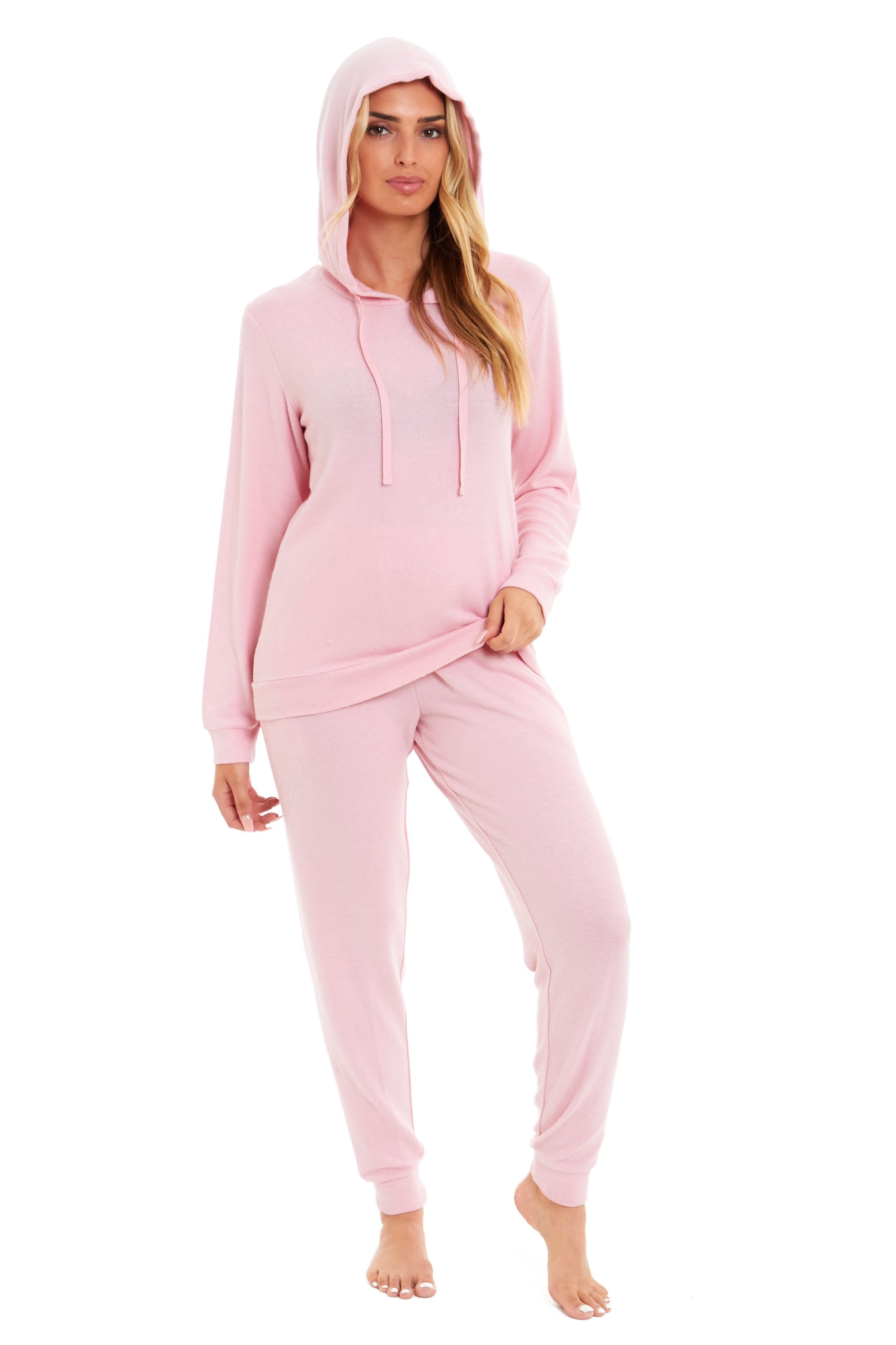 OLIVIA ROCCO Women's Hooded Pyjama Set – Soft Brushed Loungewear UK 8-22
