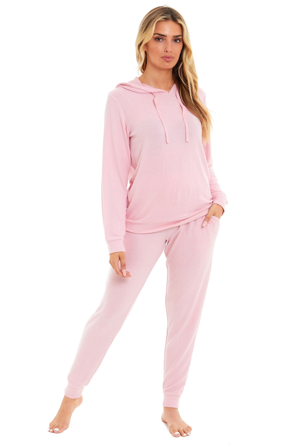OLIVIA ROCCO Women's Hooded Pyjama Set – Soft Brushed Loungewear UK 8-22