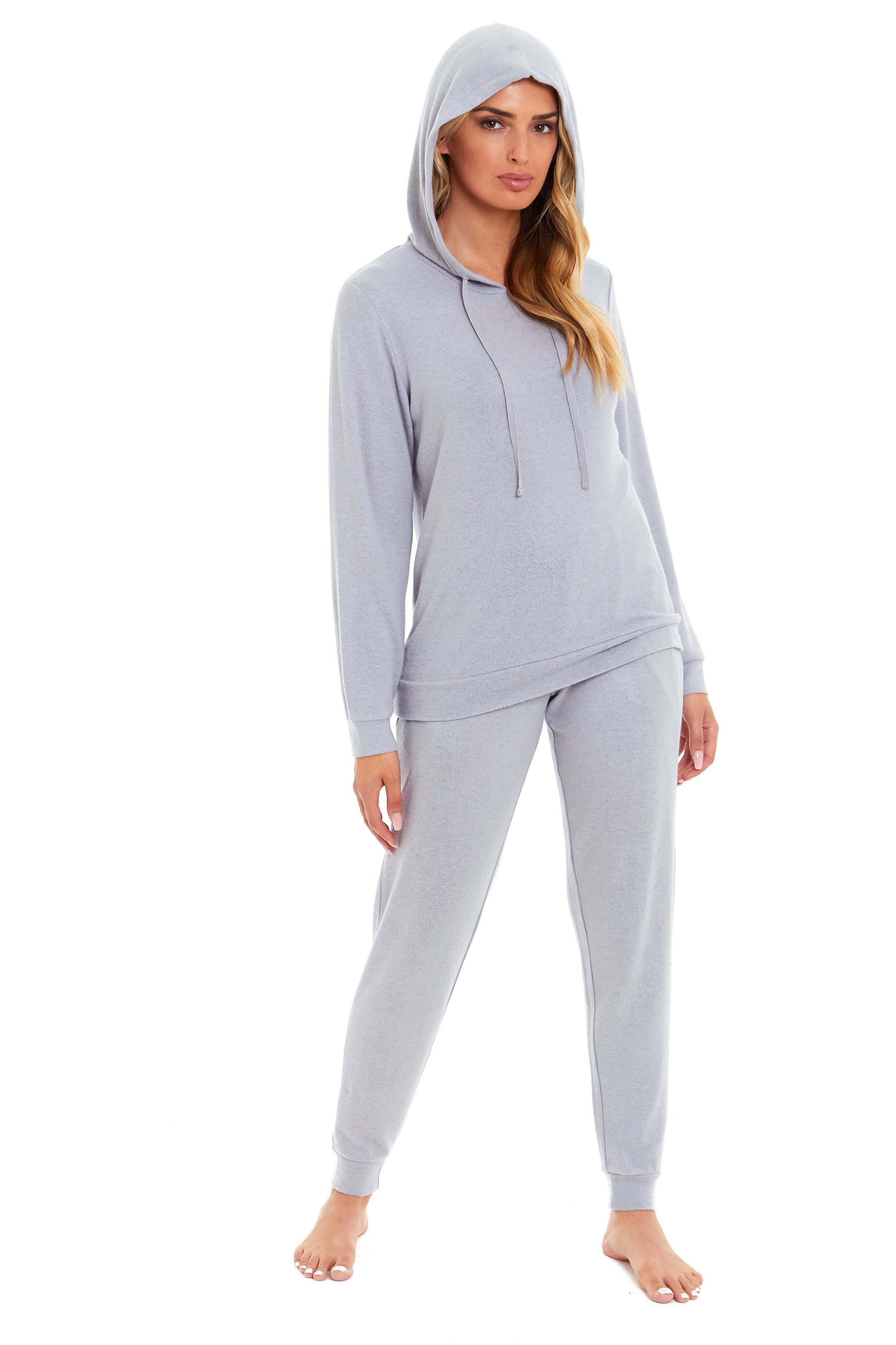 OLIVIA ROCCO Women's Hooded Pyjama Set – Soft Brushed Loungewear UK 8-22