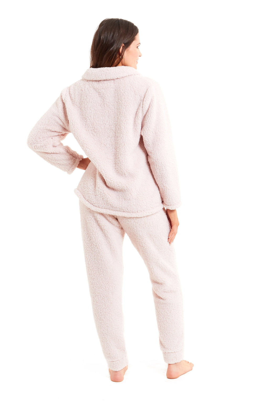 OLIVIA ROCCO Women's Teddy Fleece Lounge Set – Zip Up Fluffy Pyjamas