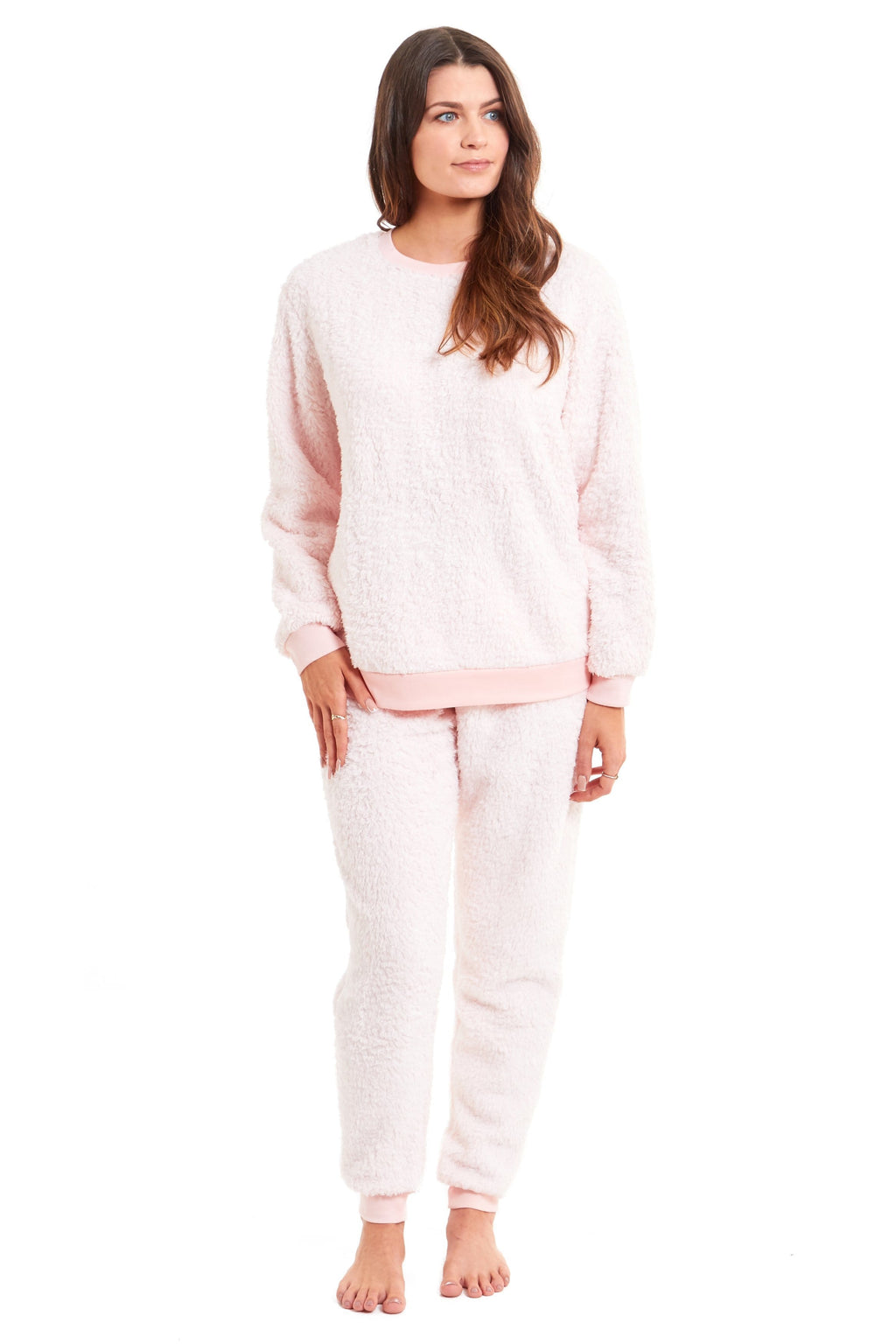 OLIVIA ROCCO Women's Teddy Fleece Pyjama Set – Soft Stretch Loungewear