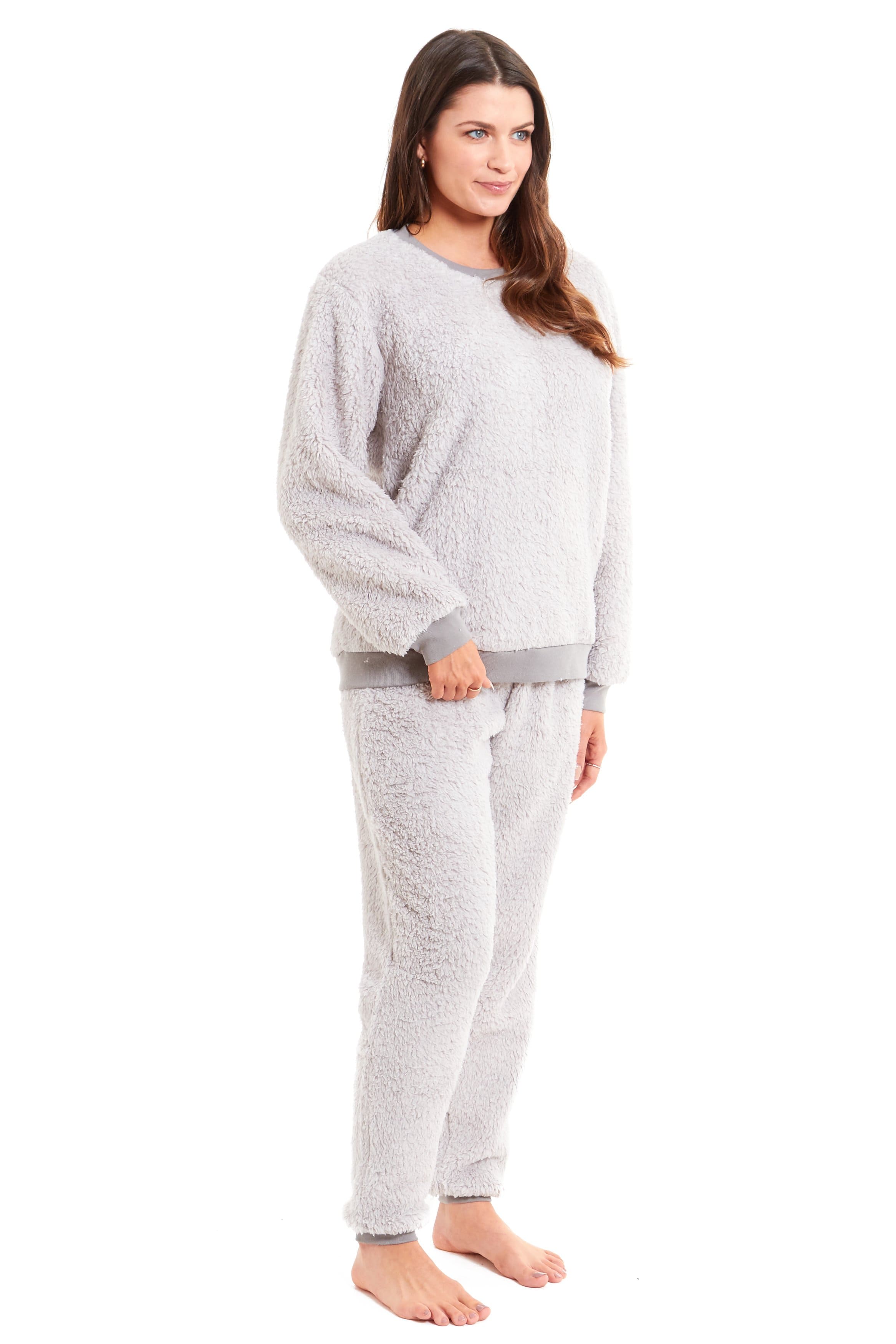 OLIVIA ROCCO Women's Teddy Fleece Pyjama Set – Soft Stretch Loungewear