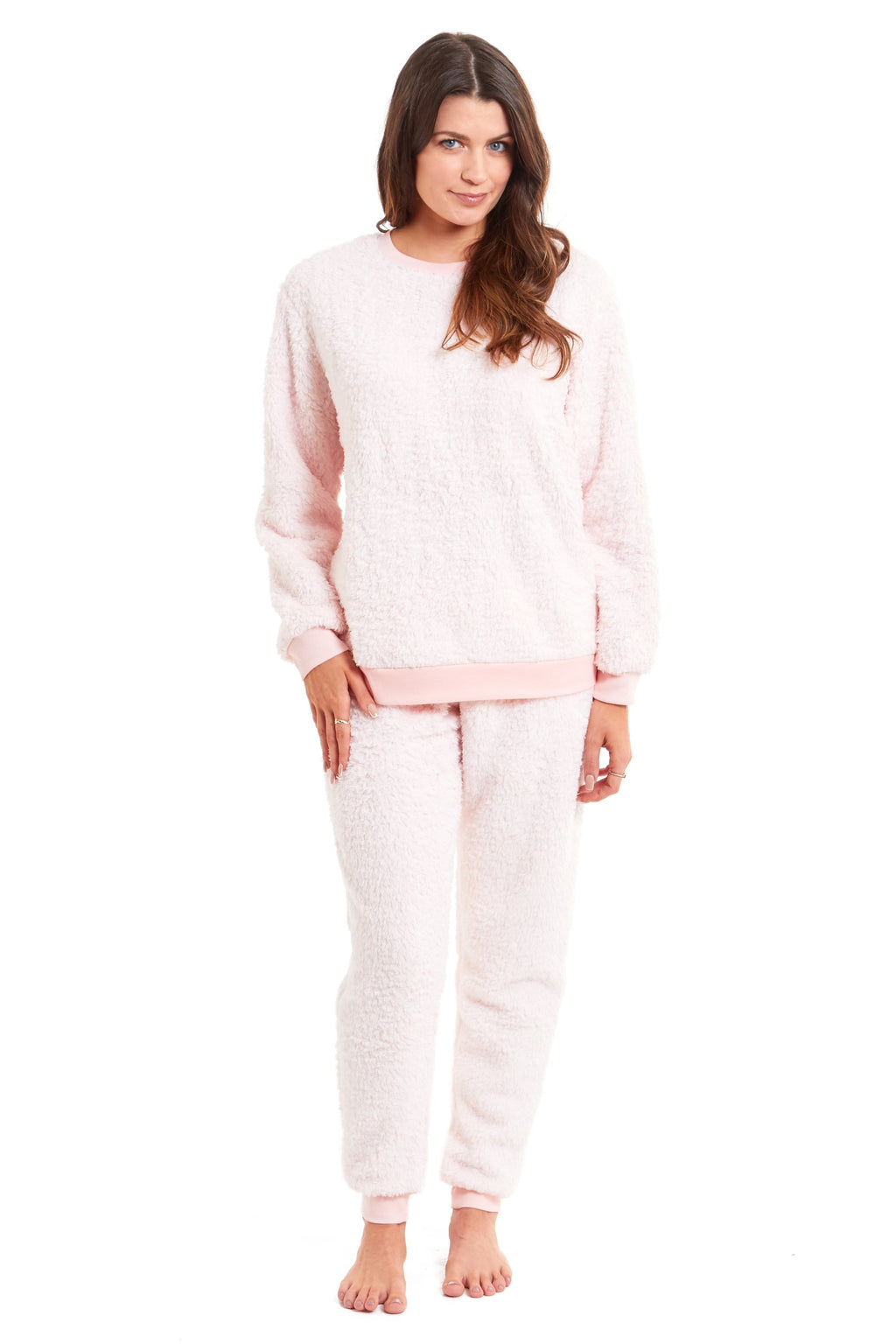 OLIVIA ROCCO Women's Teddy Fleece Pyjama Set – Soft Stretch Loungewear