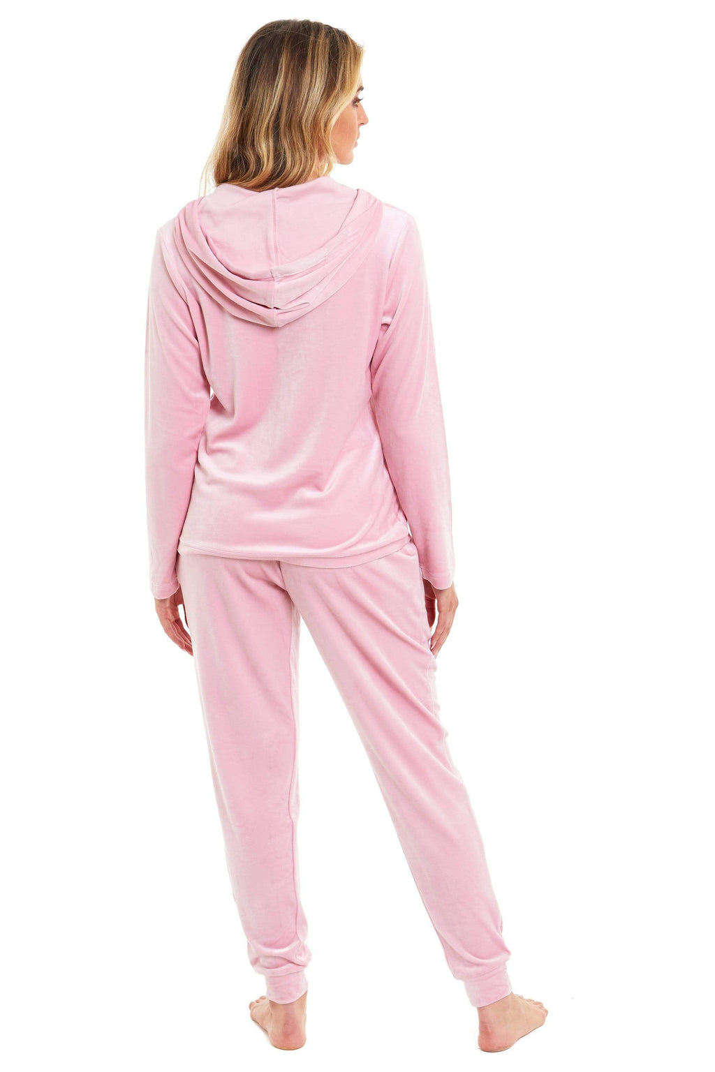 OLIVIA ROCCO Women's Velour Hooded Pyjama Set – Soft Stretch Loungewear
