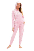 OLIVIA ROCCO Women's Velour Hooded Pyjama Set – Soft Stretch Loungewear