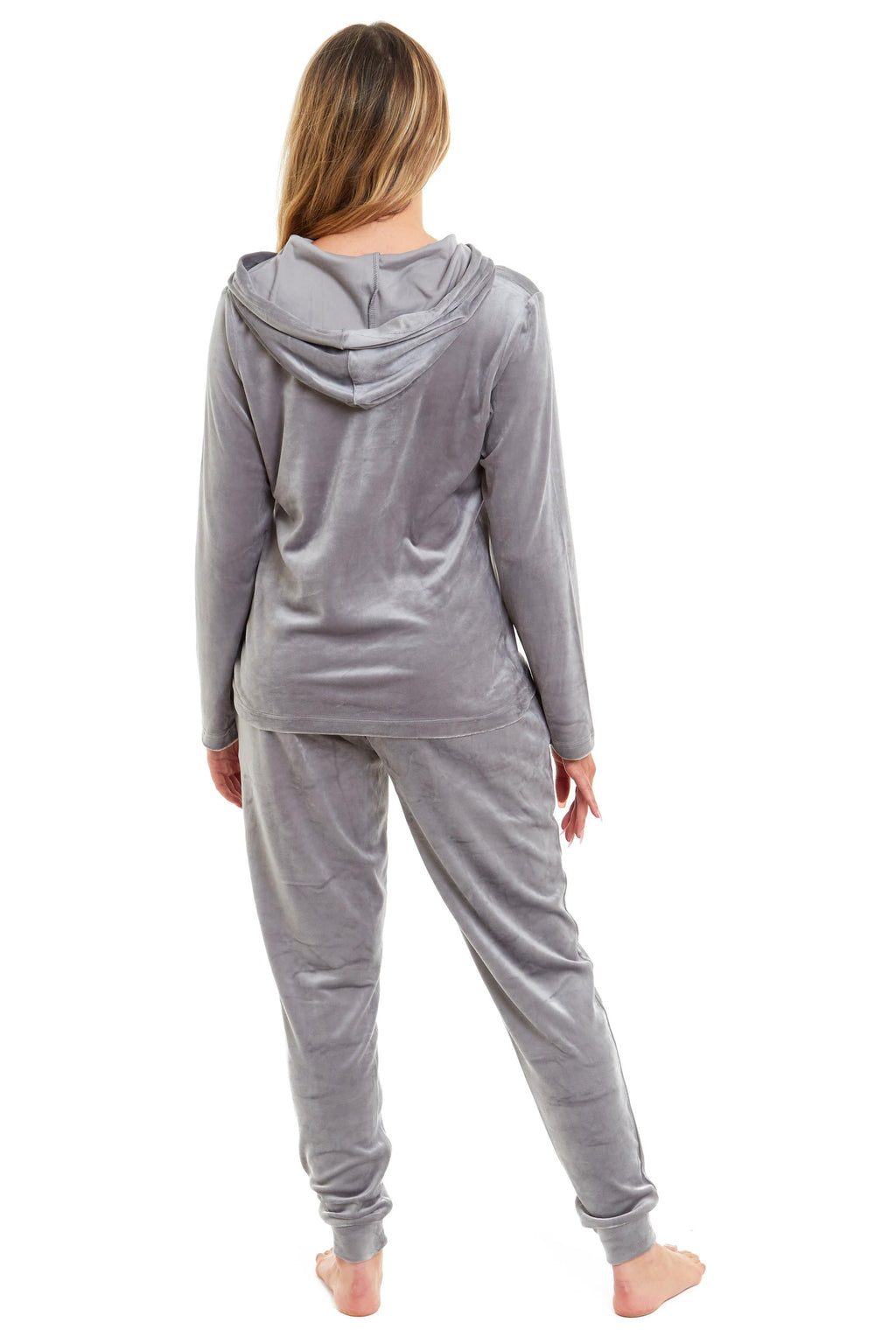 OLIVIA ROCCO Women's Velour Hooded Pyjama Set – Soft Stretch Loungewear
