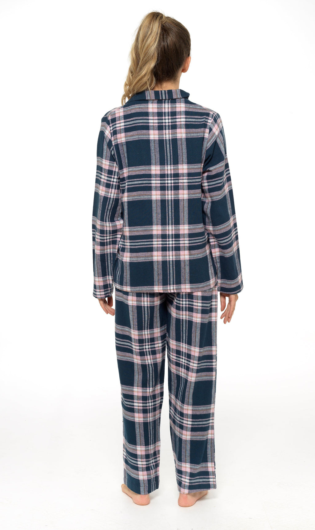 OLIVIA ROCCO Women's Flannelette Pyjama Set | 100% Brushed Cotton Check PJs