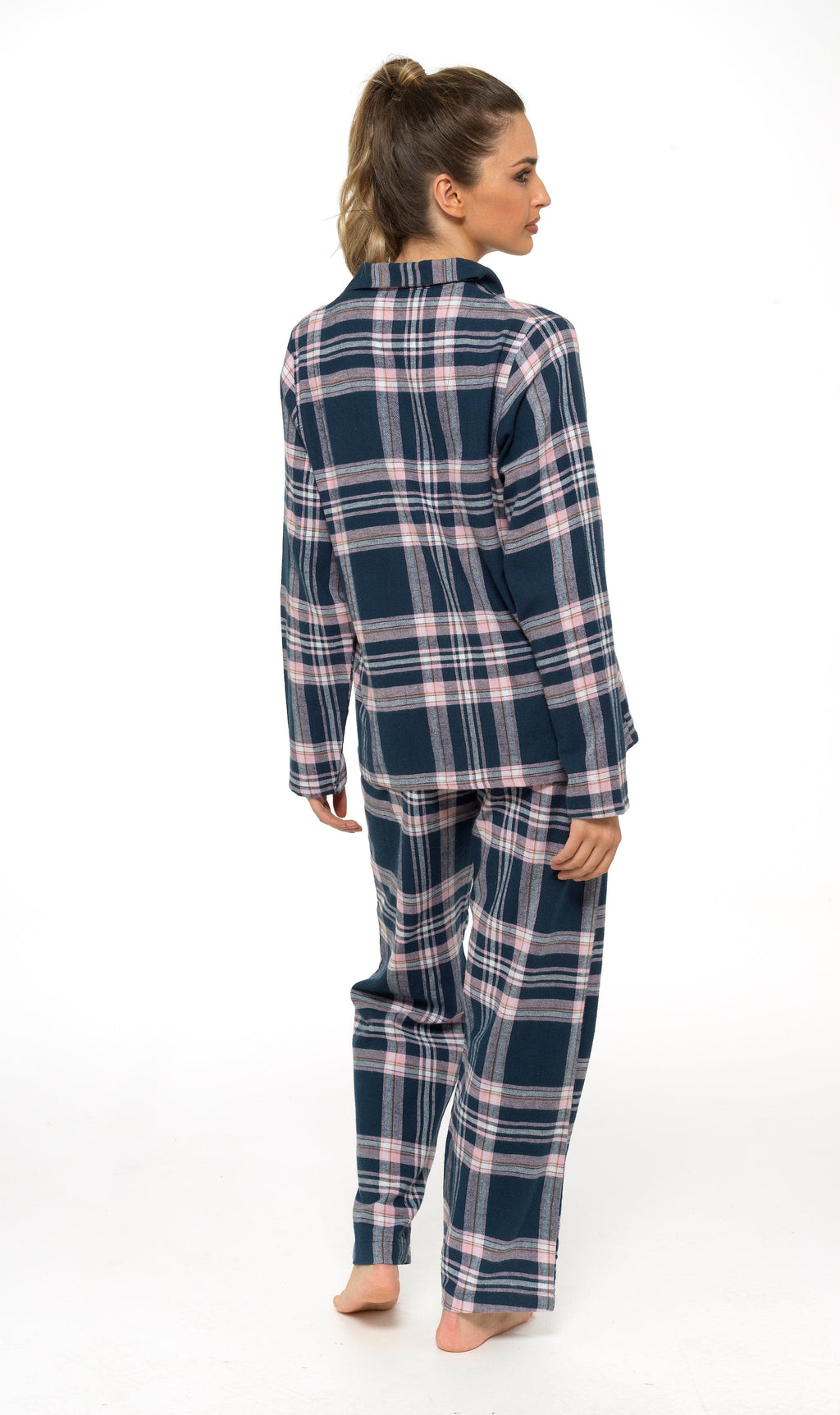 OLIVIA ROCCO Women's Flannelette Pyjama Set | 100% Brushed Cotton Check PJs