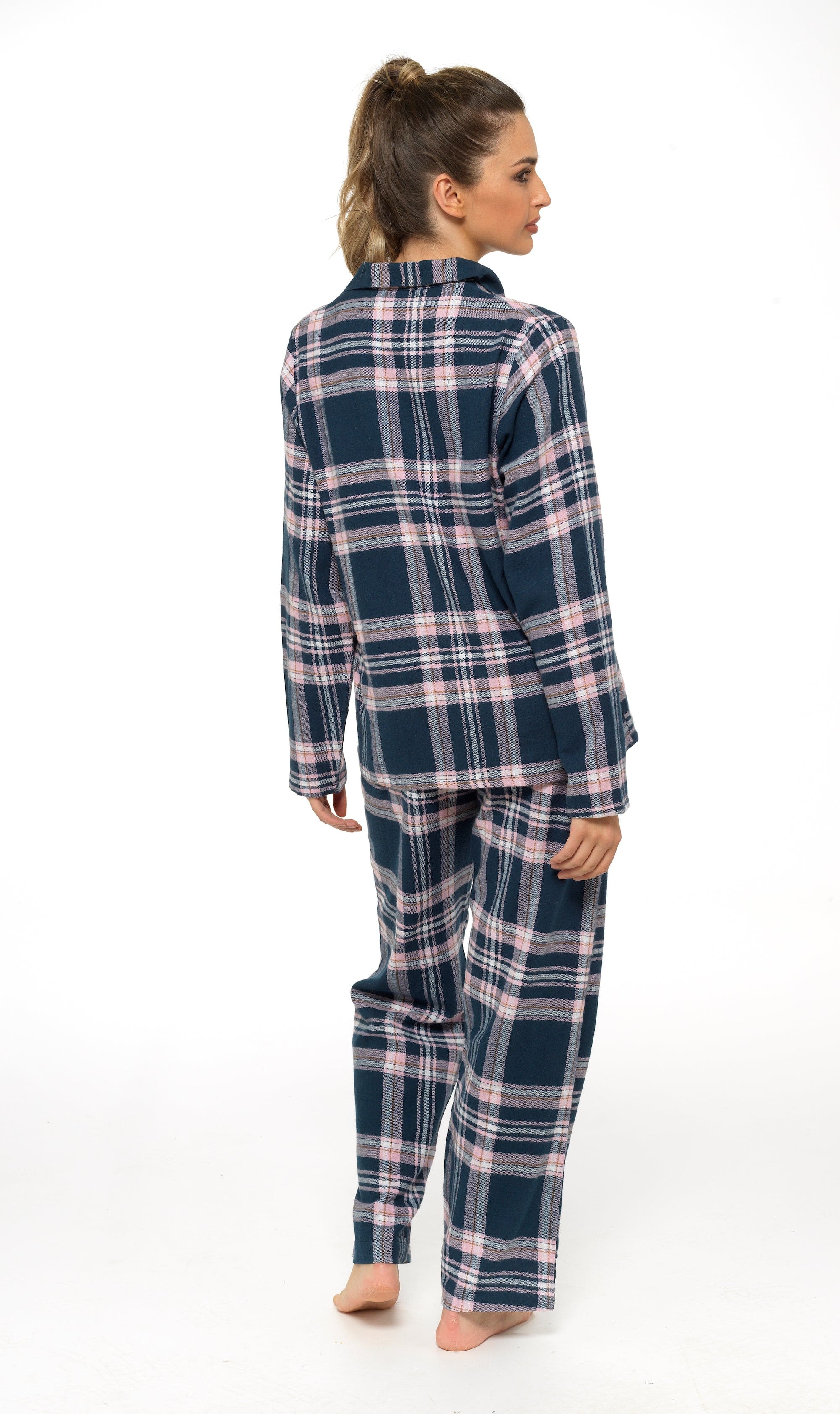 OLIVIA ROCCO Women's Flannelette Pyjama Set | 100% Brushed Cotton Check PJs