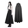 Dark In Love Delora High Waist Pleated Maxi Skirt – Black Gothic