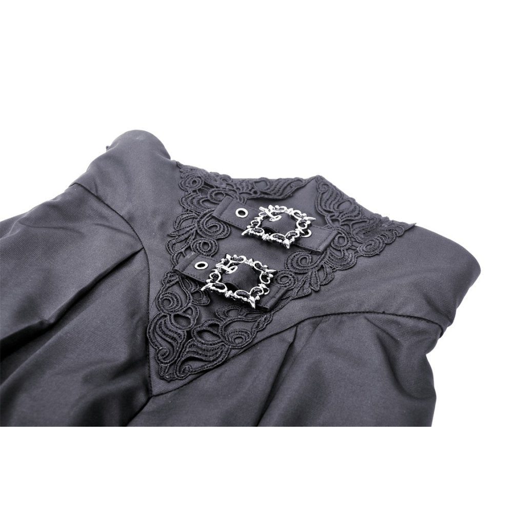Dark In Love Delora High Waist Pleated Maxi Skirt – Black Gothic