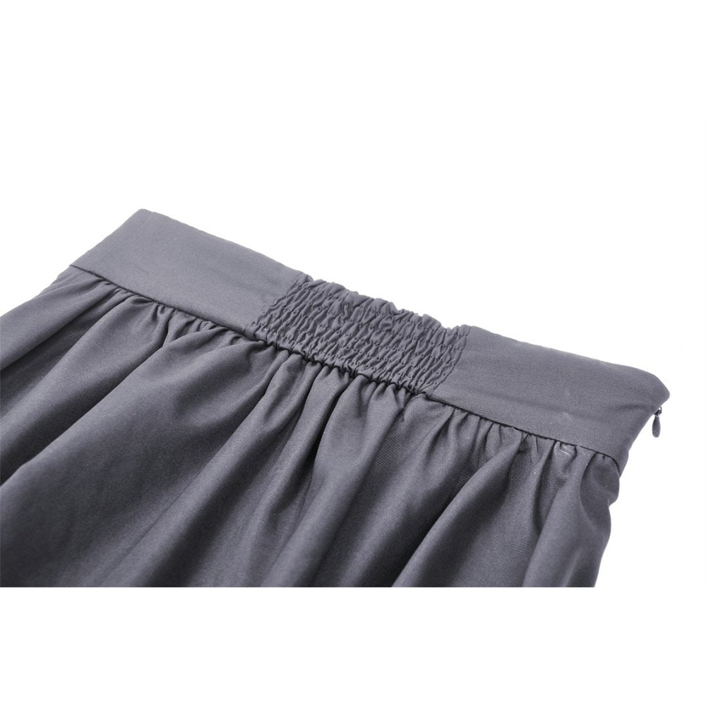 Dark In Love Delora High Waist Pleated Maxi Skirt – Black Gothic