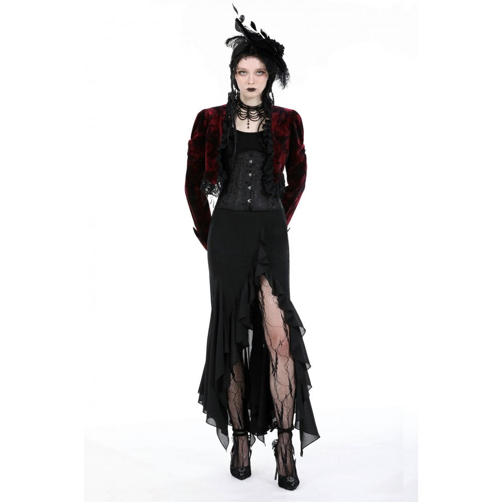 Dark In Love Izora Skirt – Gothic Fishtail Skirt with Side Opening