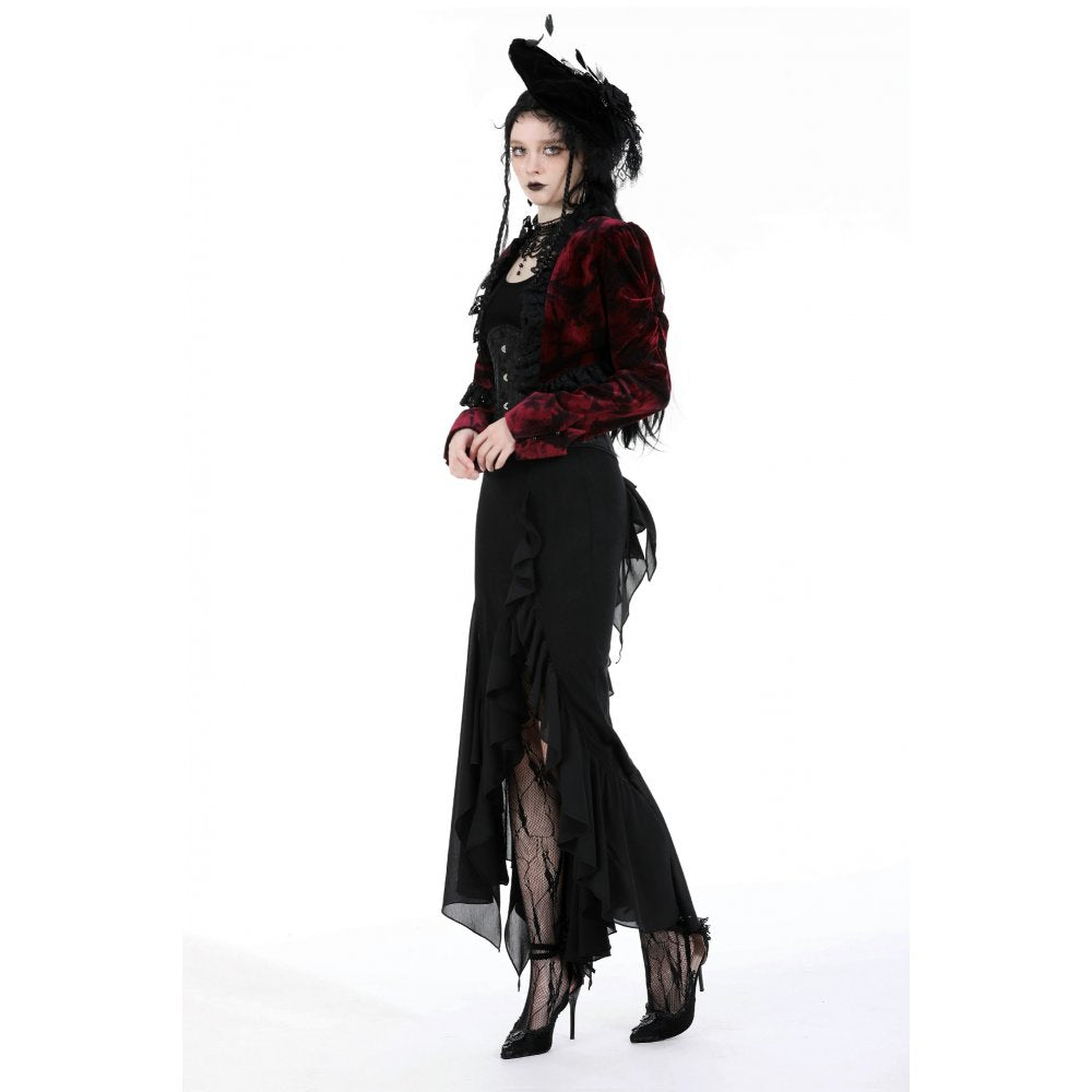 Dark In Love Izora Skirt – Gothic Fishtail Skirt with Side Opening
