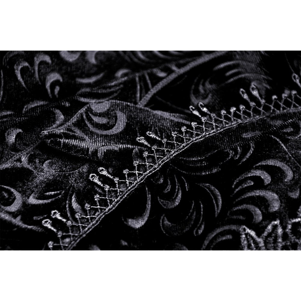 Dark In Love Zira Velvet Jacquard Fishtail Skirt with Lace Details