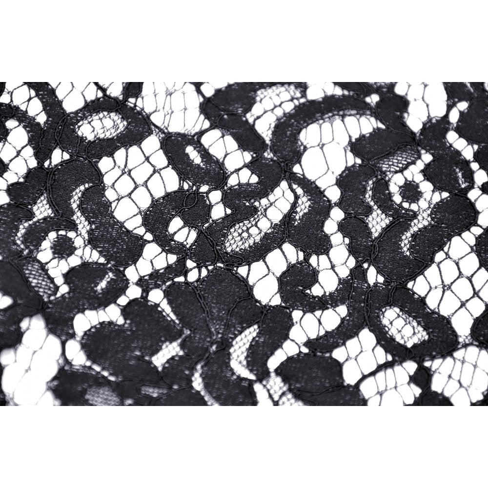 Dark In Love Zira Velvet Jacquard Fishtail Skirt with Lace Details