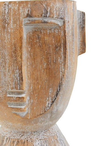 Orsina Darnell Large Face Planter – Natural Sculptural Stone Pot