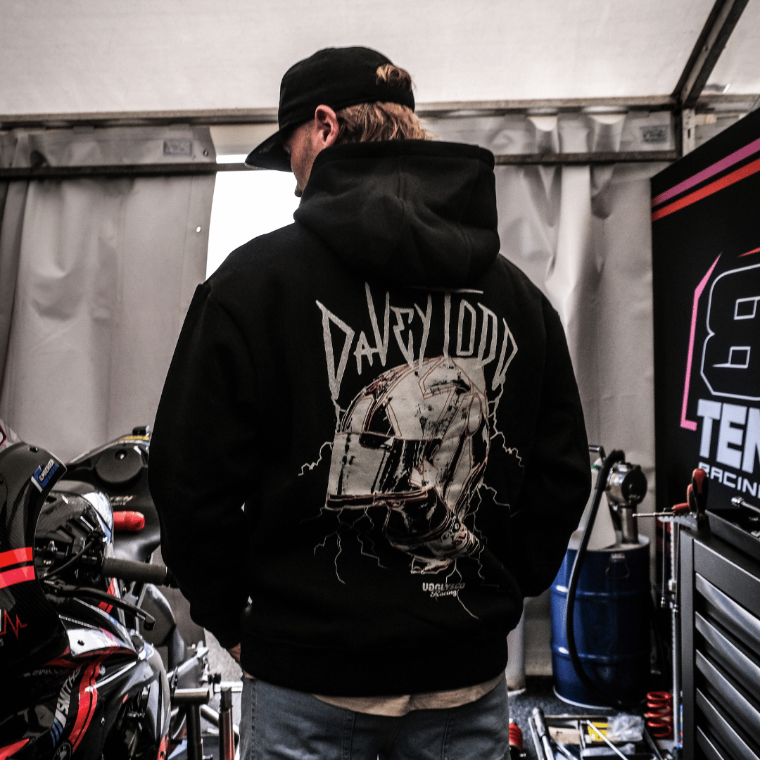 Davey Todd Lightning Bolt Heavyweight 420gsm Cotton Hoodie | Uggly & Co