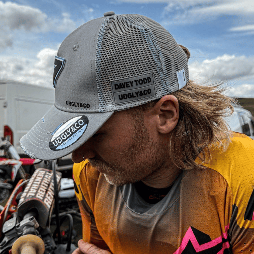 Davey Todd Official 2025 Trucker Hat – Steel Grey Motorsport Racing Cap