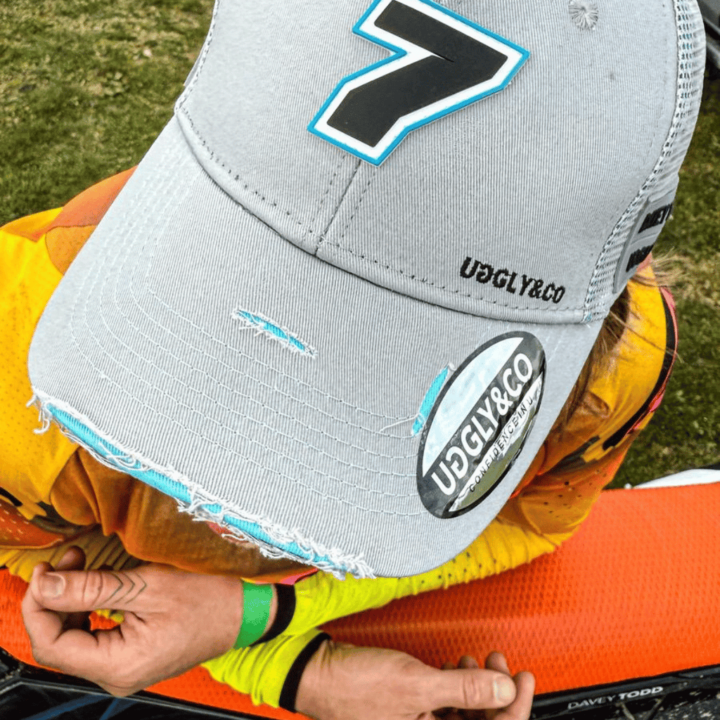 Davey Todd Official 2025 Trucker Hat – Steel Grey Motorsport Racing Cap