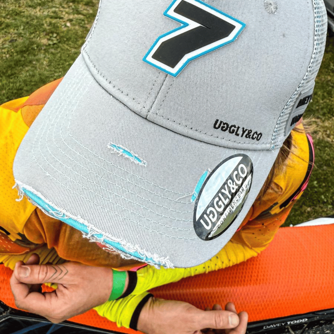 Davey Todd Official 2025 Trucker Hat – Steel Grey Motorsport Racing Cap