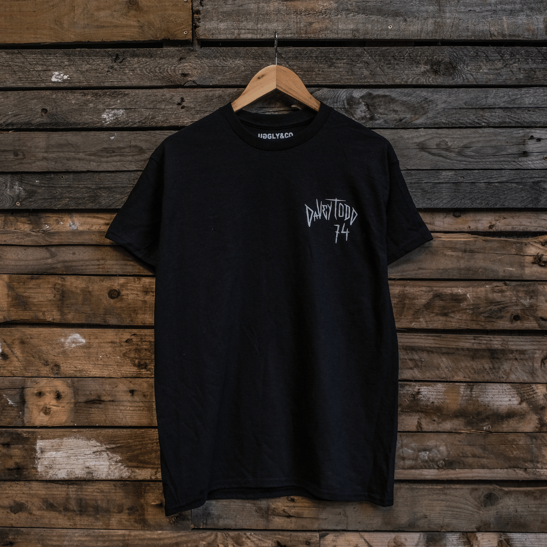 Davey Todd Lightning Bolt Black Graphic Tee | Uggly & Co Cotton T-Shirt