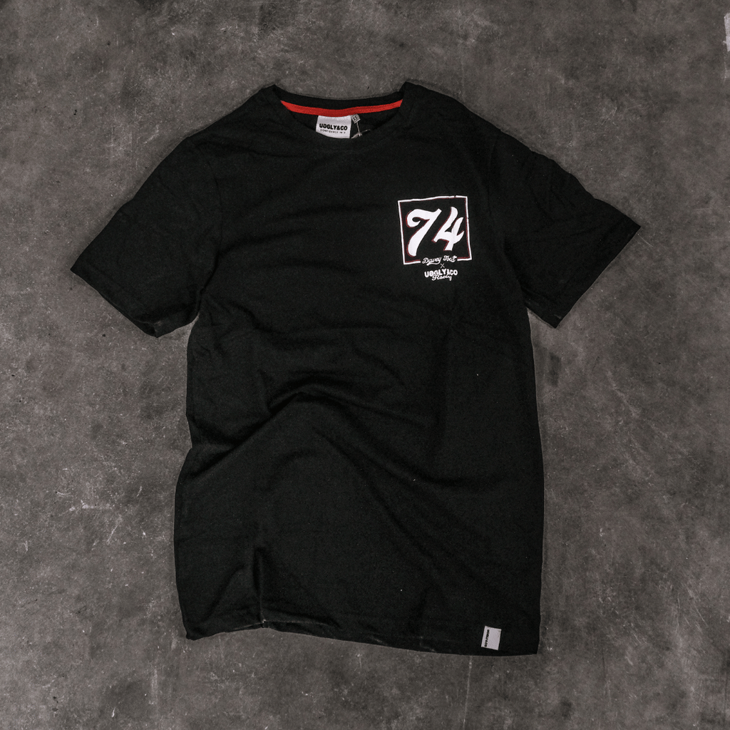 Davey Todd 74 Isle of Man TT Racing Tee – Uggly and Co Black Cotton
