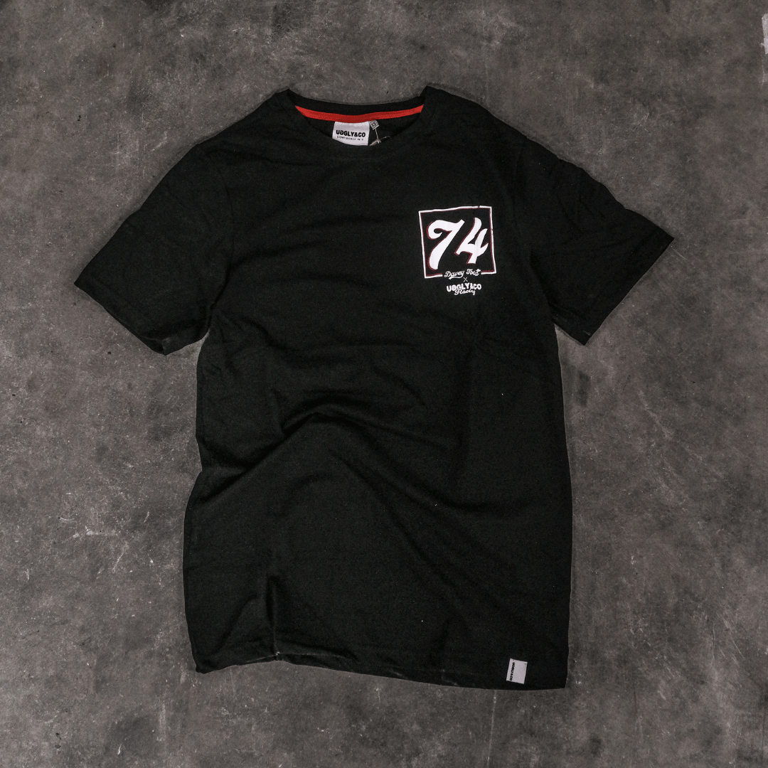 Davey Todd 74 Isle of Man TT Racing Tee – Uggly and Co Black Cotton