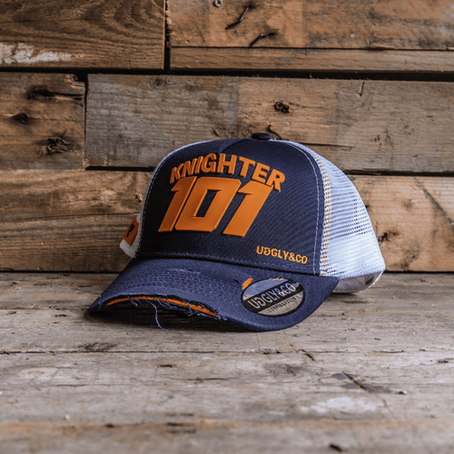 Uggly & Co David Knight 101 Trucker Hat – Navy Blue Enduro Racing Cap
