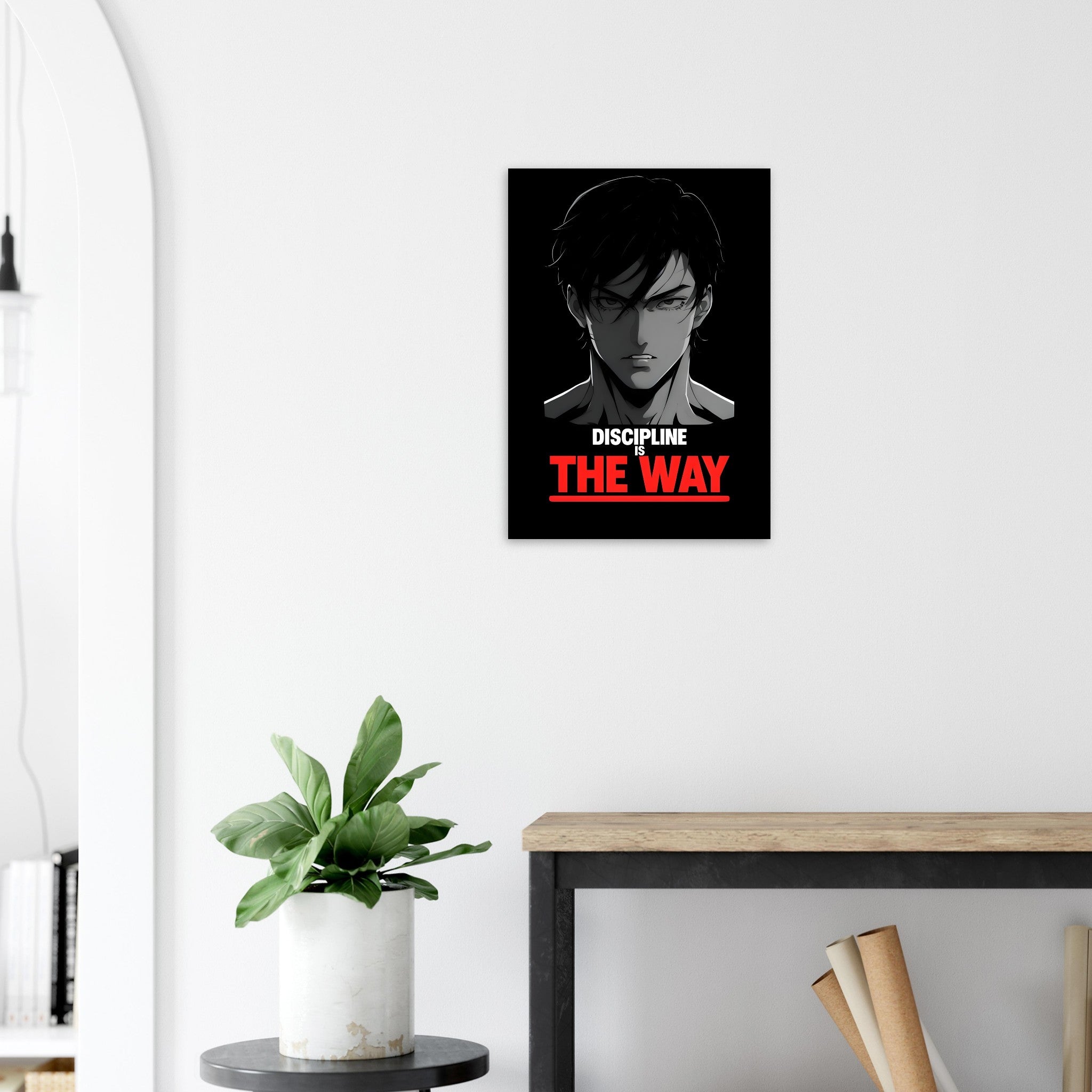 Discipline is the Way - Anime Motivational Wall Art | Empowering Semi-Gloss Print | Inspirational Anime Poster for Home & Office Decor