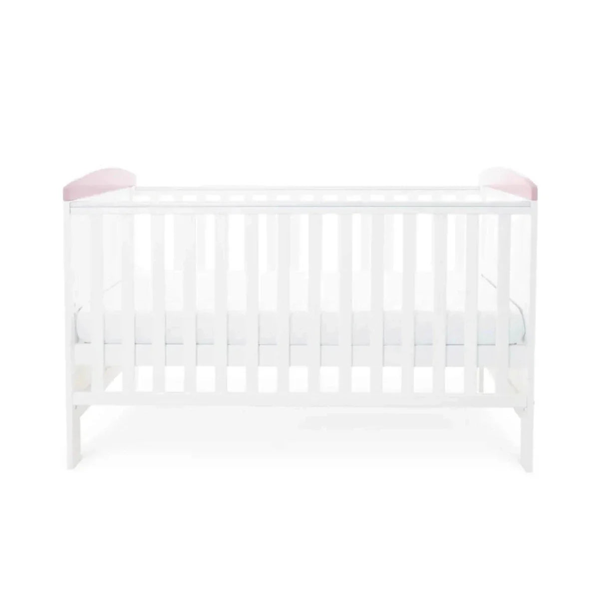 Ickle Bubba Coleby Style Cot Bed Elephant Love Pink - Fibre Mattress