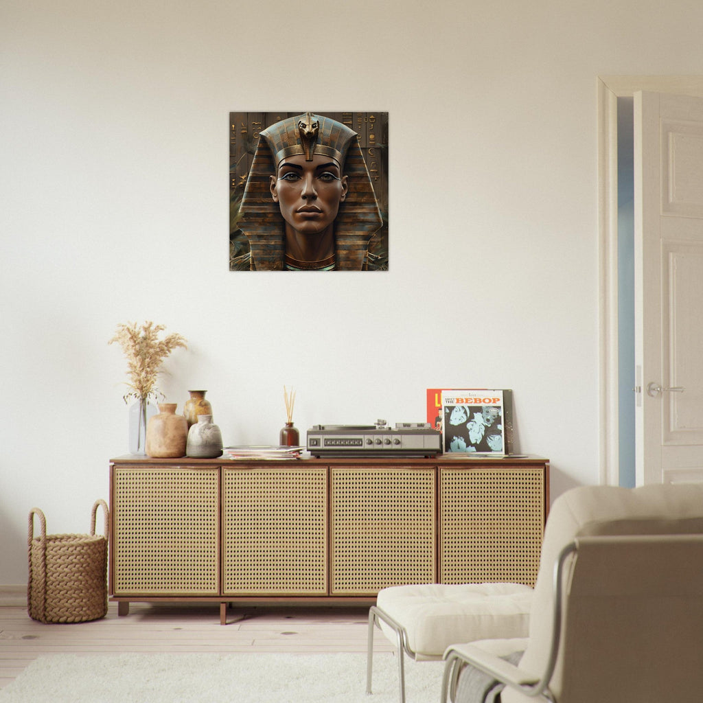Retro Futurism Pharaoh Poster – Stylish Egyptian Wall Art | Bold Modern Decor