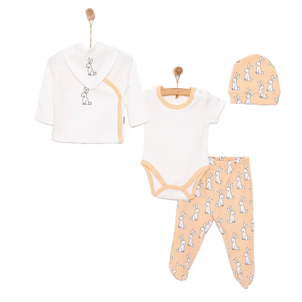 Bebbek Baby Boy 5 Pcs Newborn Starter Set - Ecru