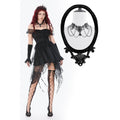 Dark In Love Adelina Gothic Choker – Black Lace & Filigree Necklace