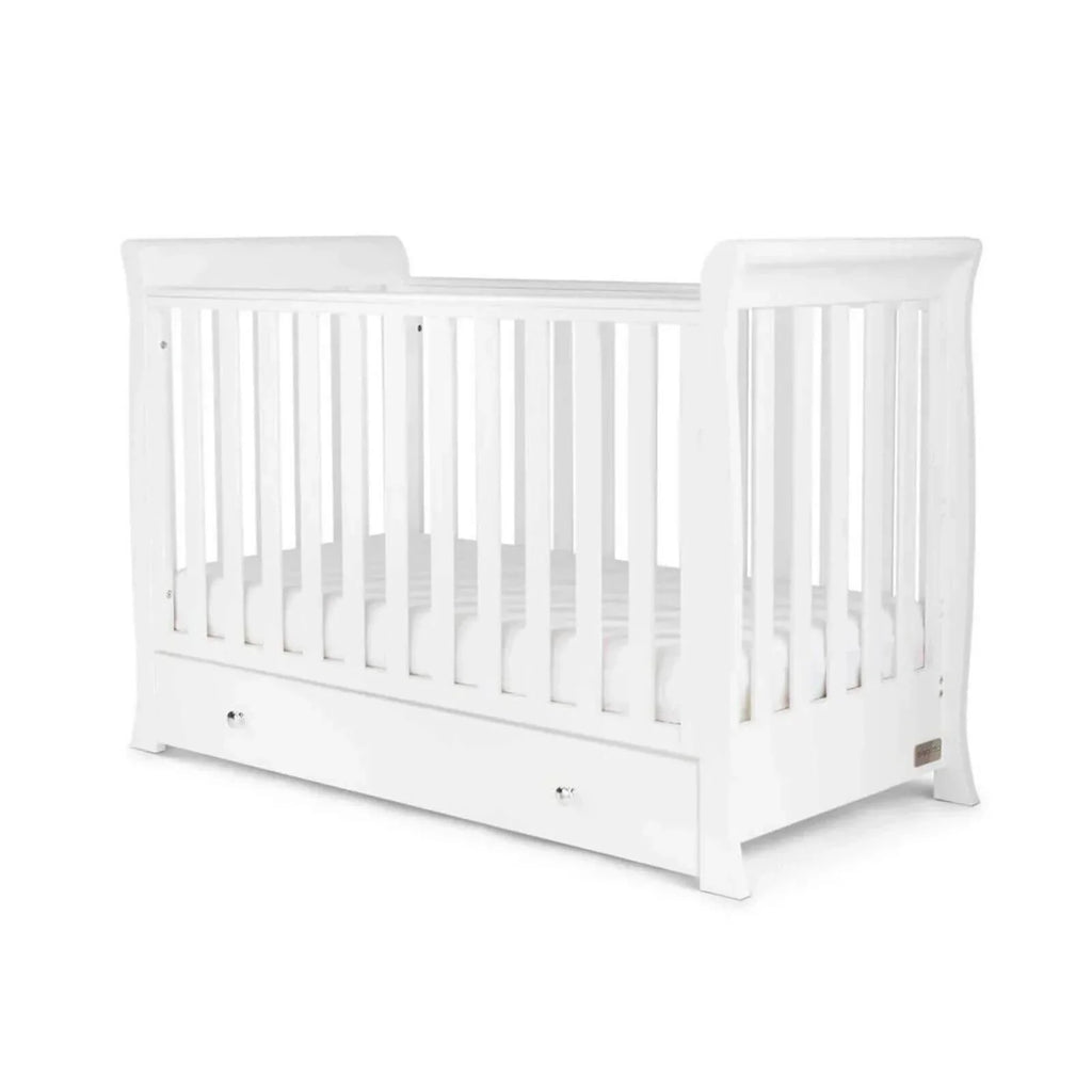 Ickle Bubba Snowdon Mini Cot Bed White - Without Mattress