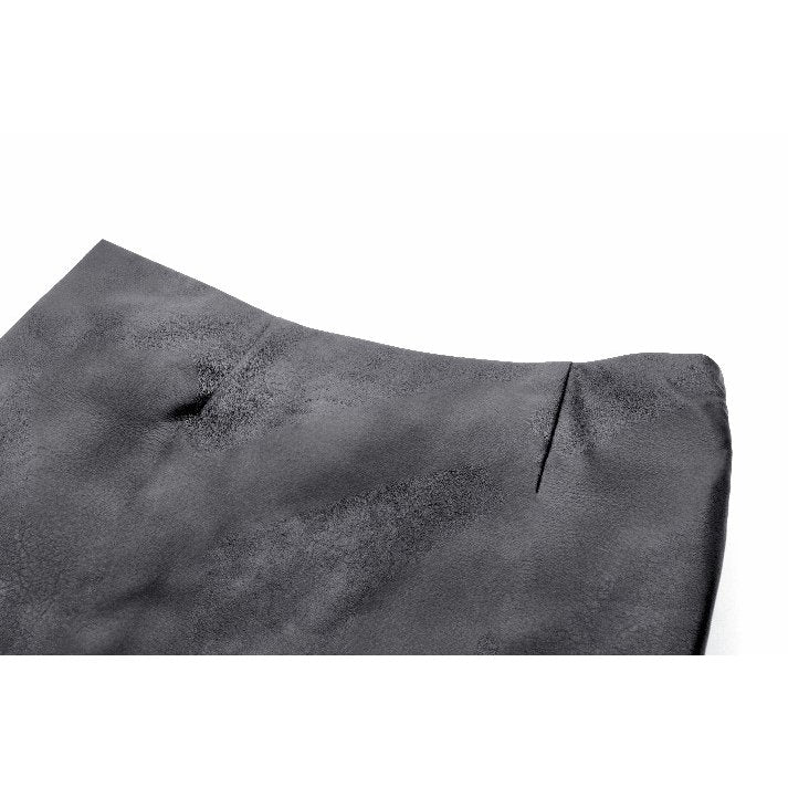 Dark in Love Chaos Reign Black Faux Leather Goth Punk Mini Skirt
