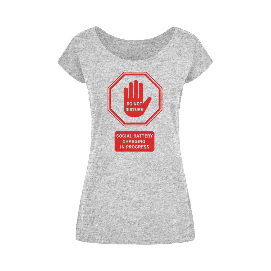 Gothic Attitude Do Not Disturb Women's Wide Neck Cotton T-Shirt