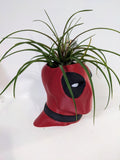 Chaddyverse Deadpool Bust Planter – Hand-Painted 3D Printed Pot Holder