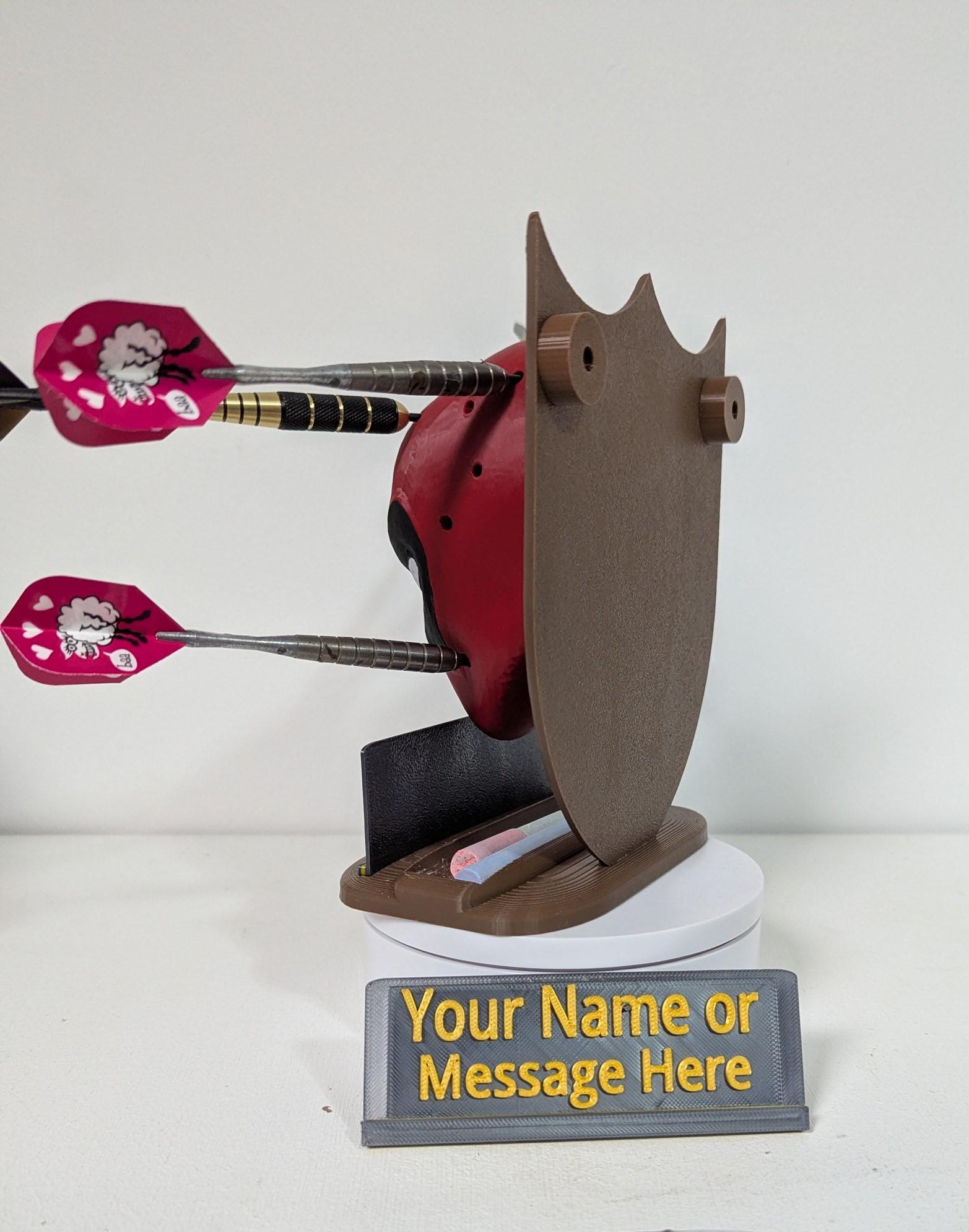 Chaddyverse Deadpool Darts Holder – Custom Wall Mounted Plaque