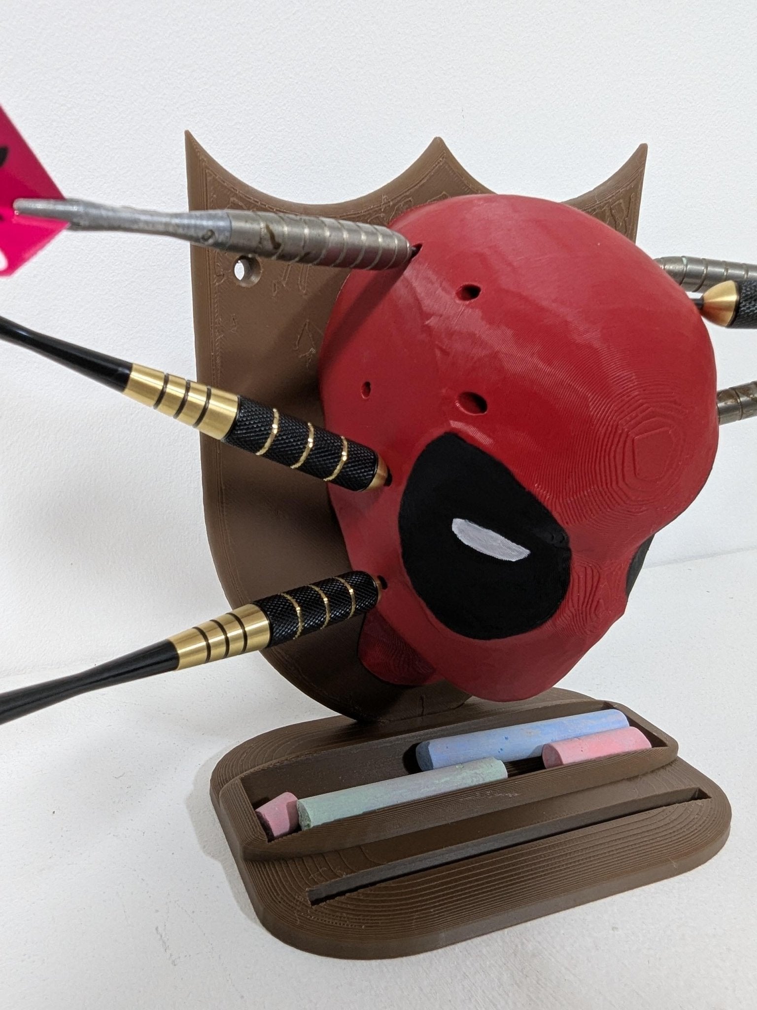 Chaddyverse Deadpool Darts Holder – Custom Wall Mounted Plaque