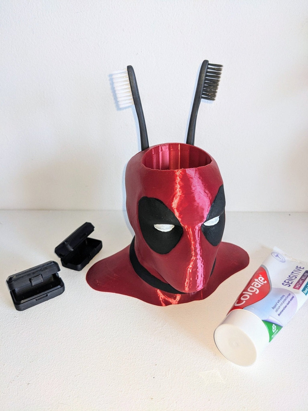 Chaddyverse Deadpool Toothbrush & Pen Holder | 3D Printed Marvel Gift