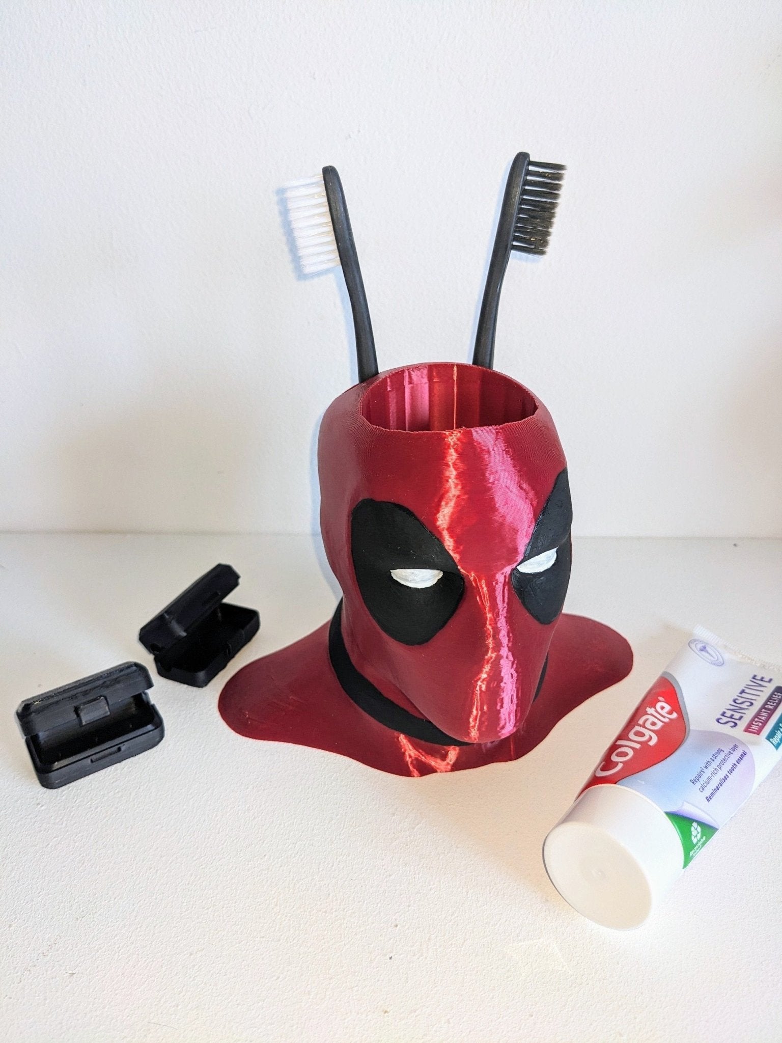 Chaddyverse Deadpool Toothbrush & Pen Holder | 3D Printed Marvel Gift