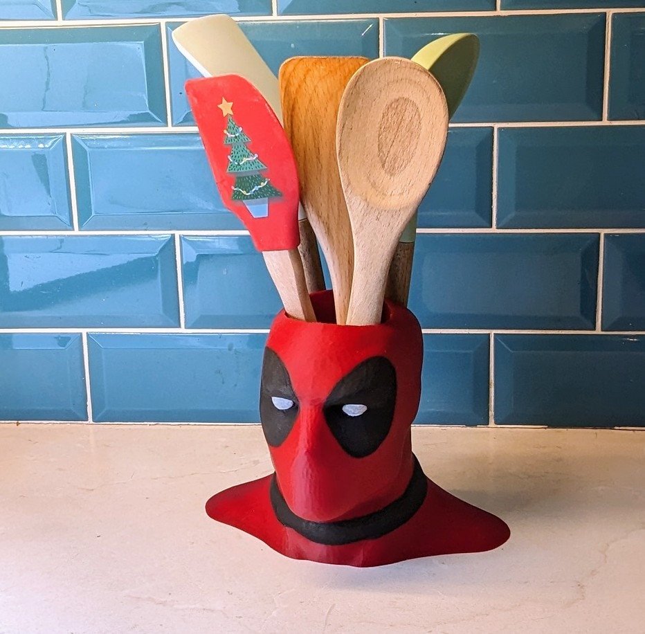 Deadpool Utensil Holder | Chaddyverse Large 3D Printed Kitchen Organizer