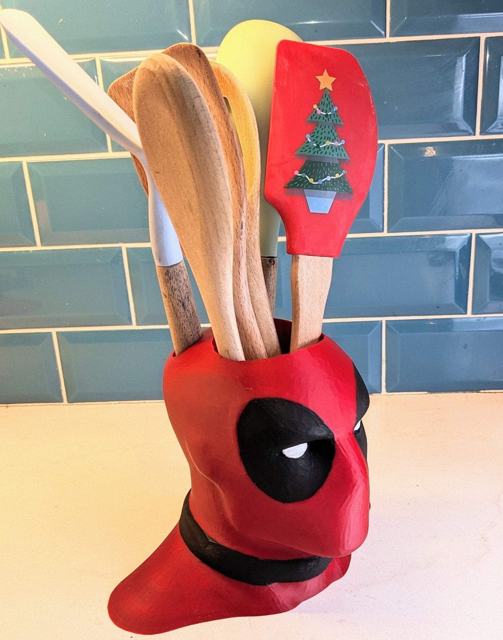 Deadpool Utensil Holder | Chaddyverse Large 3D Printed Kitchen Organizer