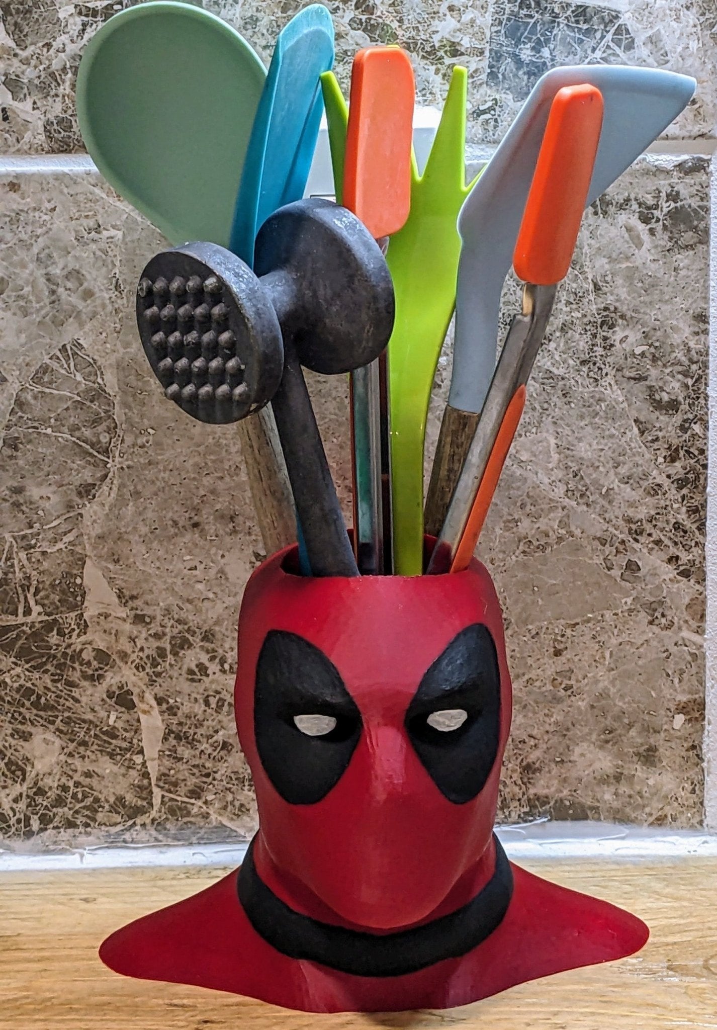 Deadpool Utensil Holder | Chaddyverse Large 3D Printed Kitchen Organizer