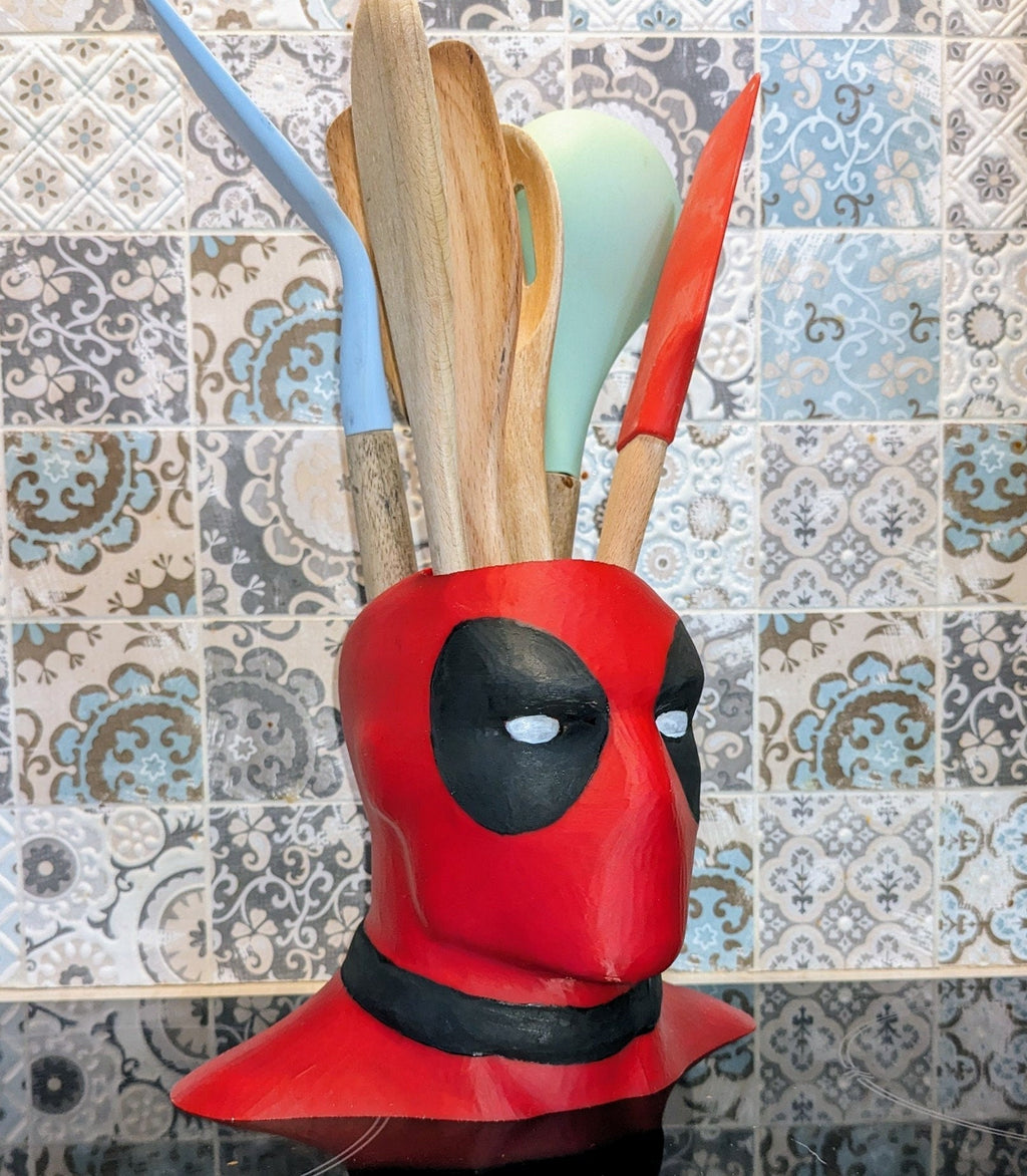 Deadpool Utensil Holder | Chaddyverse Large 3D Printed Kitchen Organizer