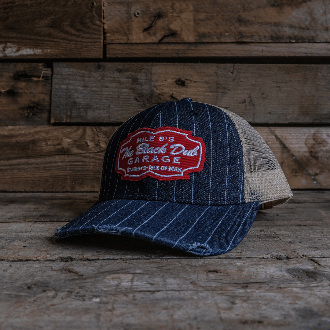 Uggly and Co Pinstripe Denim Trucker Hat – Vintage Garage Style Cap
