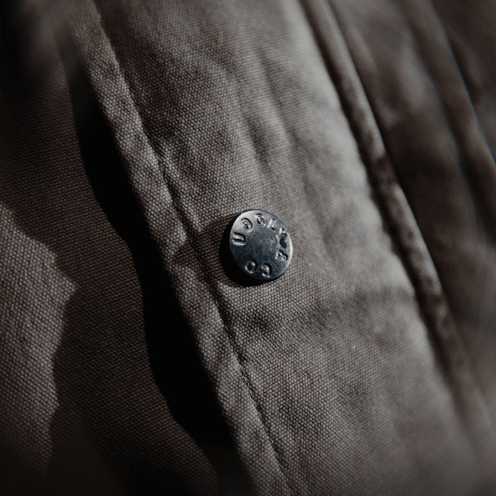 Uggly & Co Grey Flattrack Moto Shacket – Vintage Canvas Racing Jacket
