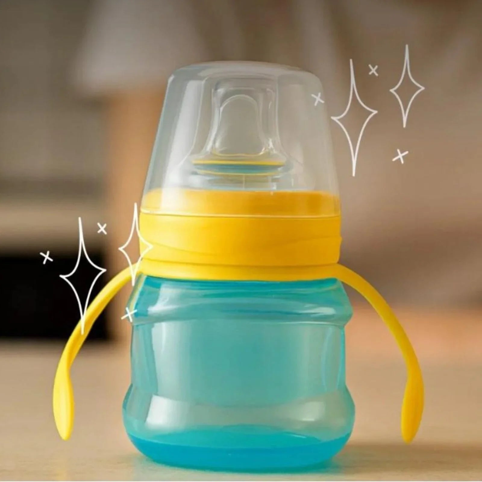 Mooma Kindy Learner Bottle 200ml - Yellow